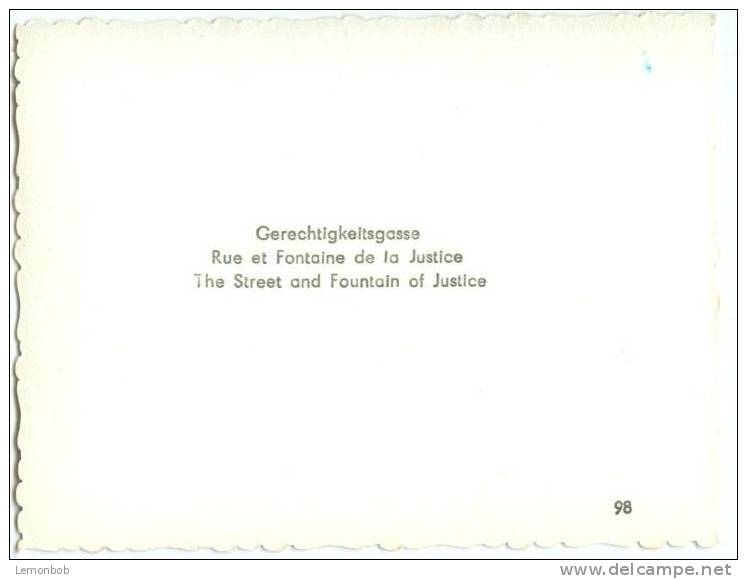 Switzerland, BERN, Gerechtigkeitsgasse, The Street And Fountain Of Justice Mini Photo [12591] - Other & Unclassified