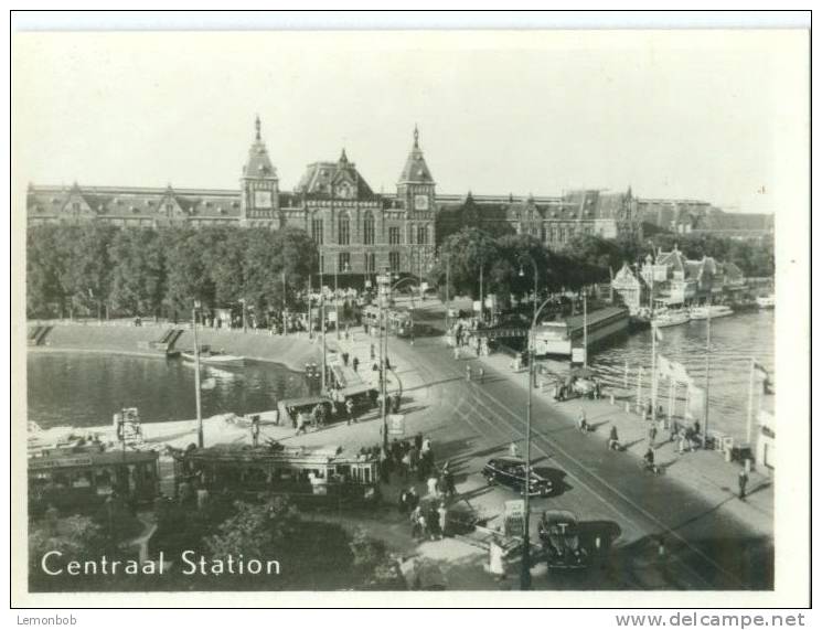 Netherlands, Amsterdam, Centraal Station 1940s-50s Mini Photo[12602] - Other & Unclassified