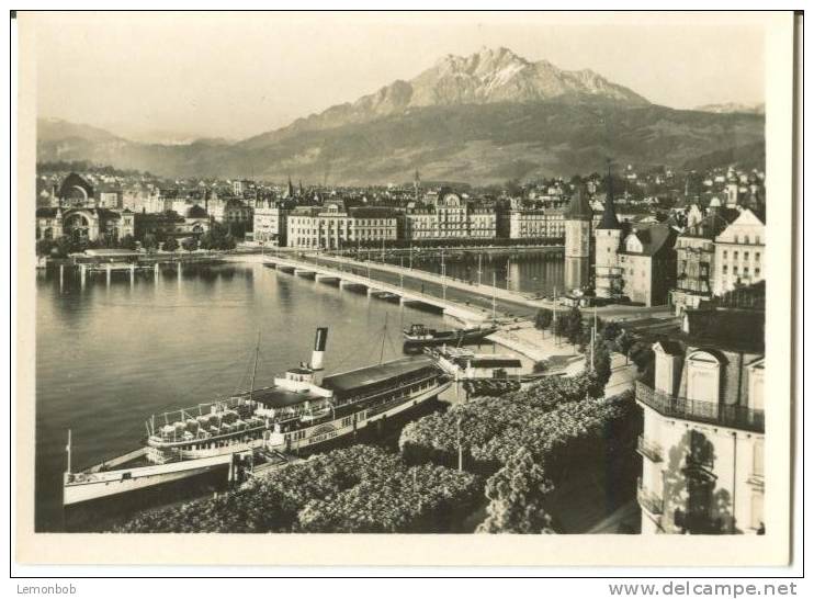 Switzerland, Luezern, Lucerne, Lake-bridge And Pilatus Mini Photo [12607] - Other & Unclassified