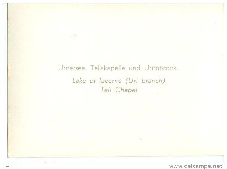 Switzerland, Lake Of Lucerne (Uri Branch) Tell Chapel, Mini Photo [12609] - Other & Unclassified