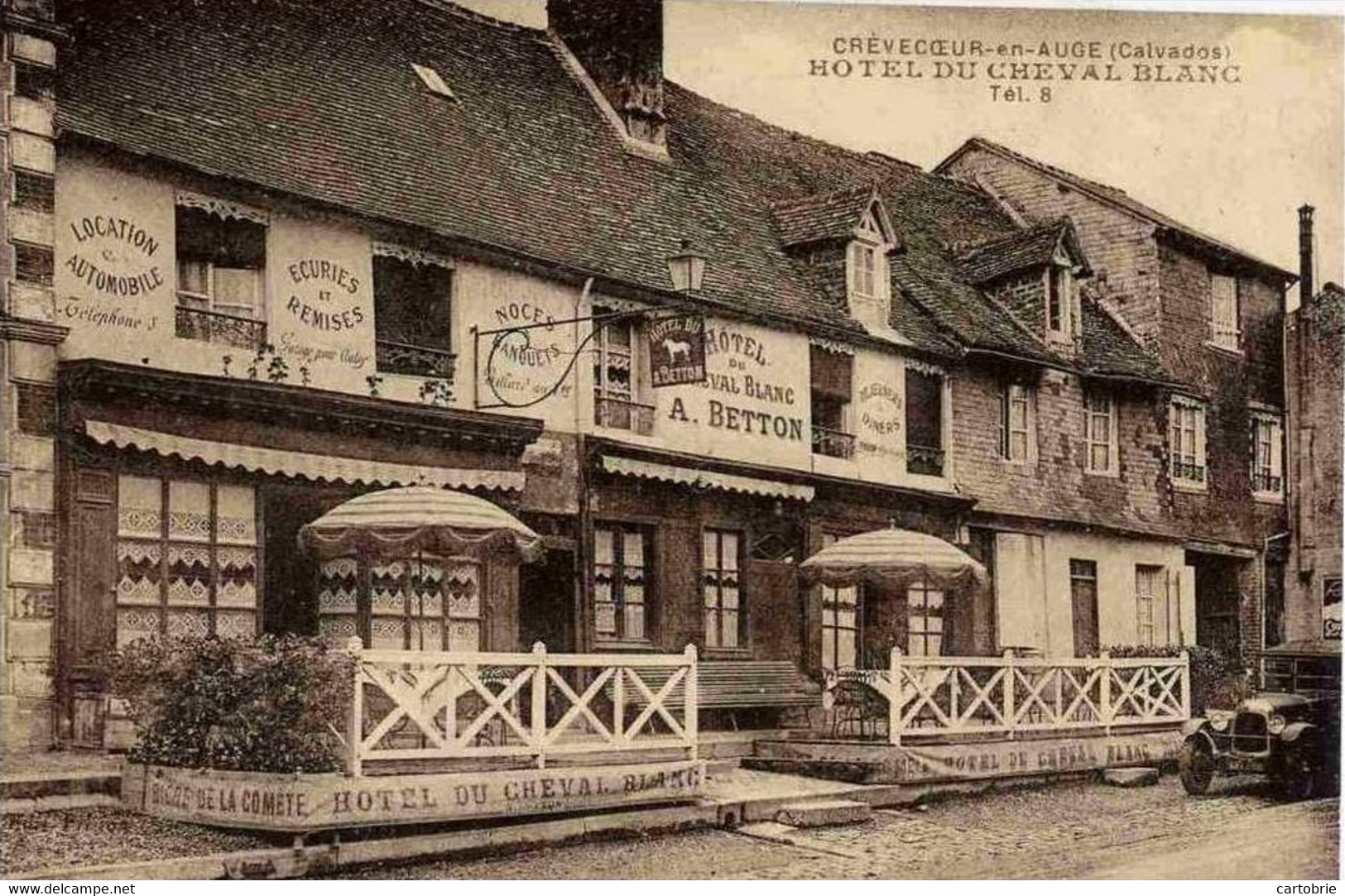 Dépt 14 - CRÈVECŒUR-EN-AUGE - Hôtel Du Cheval Blanc A. BETTON - (Crèvecoeur) - Autres & Non Classés