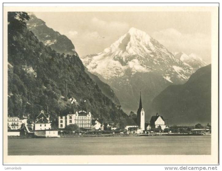 Switzerland, Fluelen And Mt. Bristenstock, Mini Photo [12611] - Other & Unclassified