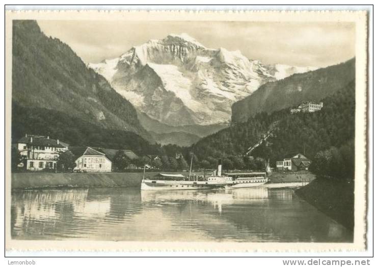 Switzerland, Schiffeinfahrt In Interlaken, Heimwehfluh Und Jungfrau Mini Photo [12615] - Other & Unclassified