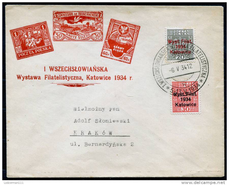 POLAND 1934 Phil. Expo - MI.285-286 On Commem. Cover - Covers & Documents