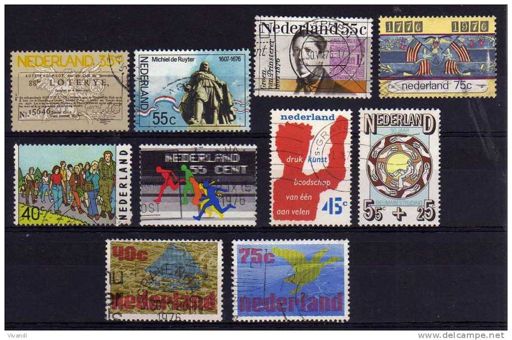 Netherlands - 1976 - 3 Sets &amp; 4 Single Stamp Issues - Used - Gebraucht