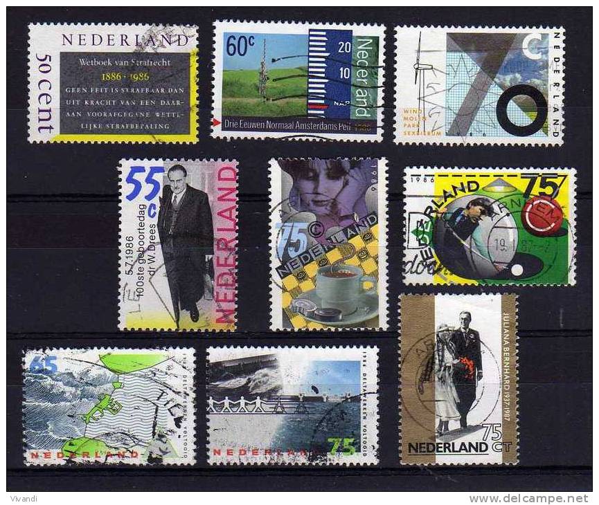Netherlands - 1986 - 2 Sets &amp; 5 Single Stamp Issues - Used - Gebruikt