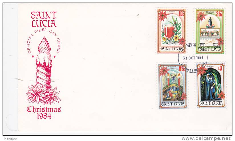 St Lucia 1984 Christmas FDC - St.Lucia (1979-...)