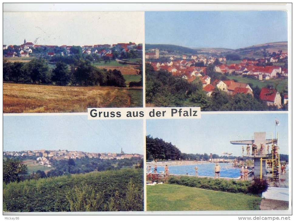 Allemagne--Gruss Aus Der Pfalz--1976-Vues Diverses, Cpm 105  éd Pierron--timbre Au Dos - Autres & Non Classés
