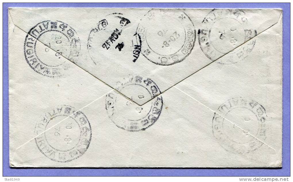 Reko Brief Einschreiben Registered Letter Sri Lanka To London 1976 ( 102 ) - Sri Lanka (Ceylon) (1948-...)