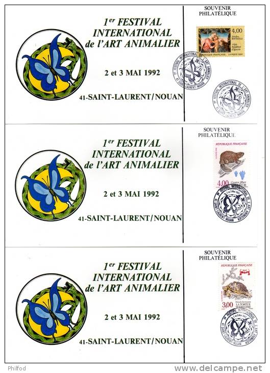 1992 - 1er Festival International De L'art Animalier - 5 Cartes - Sonstige & Ohne Zuordnung