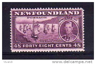 Newfoundland - 1937 - 48 Cents Additional Coronation Issue (Perf 13&frac12;) - MH - 1908-1947