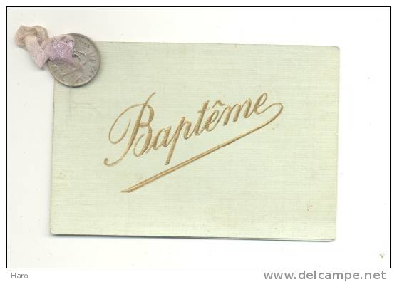 Faire-part De Naissance Et Baptème - Dolhain 1926 Et 29 - Jeanne Lelotte Et Marie Baltus - Lot De 2 - Médaille Et Ruban - Nacimiento & Bautizo