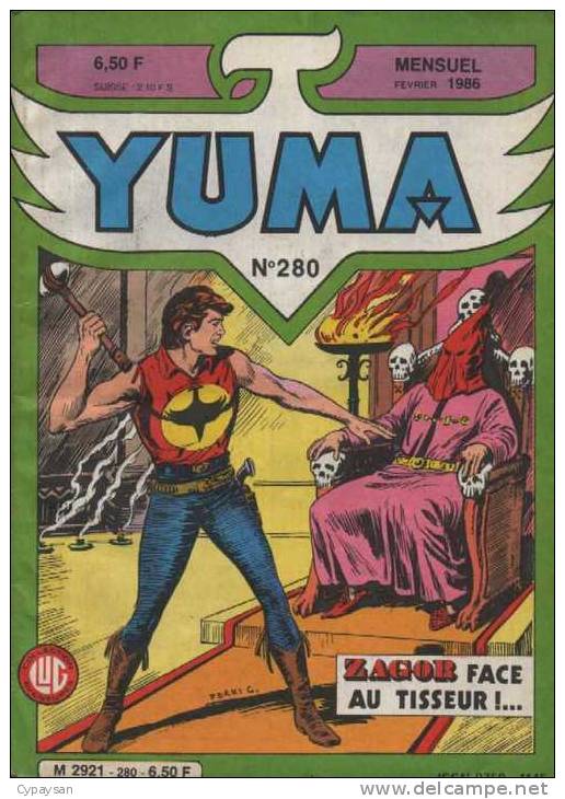 YUMA N° 280  AVEC ZAGOR BE 02-1986 - Yuma