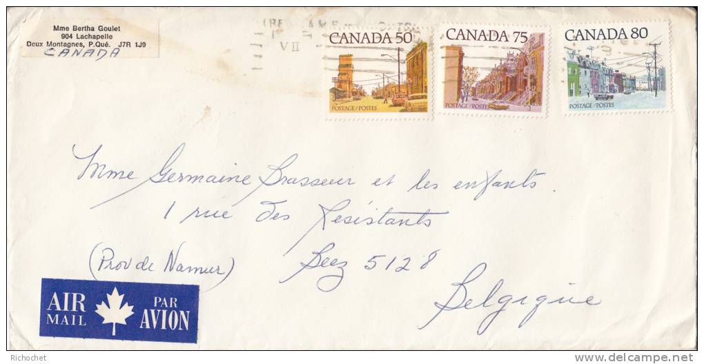 Canada  668 à 670 Obl. Sur Lettre - Cartas & Documentos