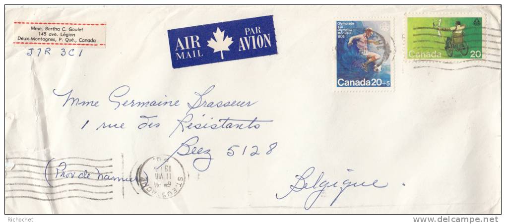 Canada 593 + 607 Obl. Sur Lettre - Covers & Documents