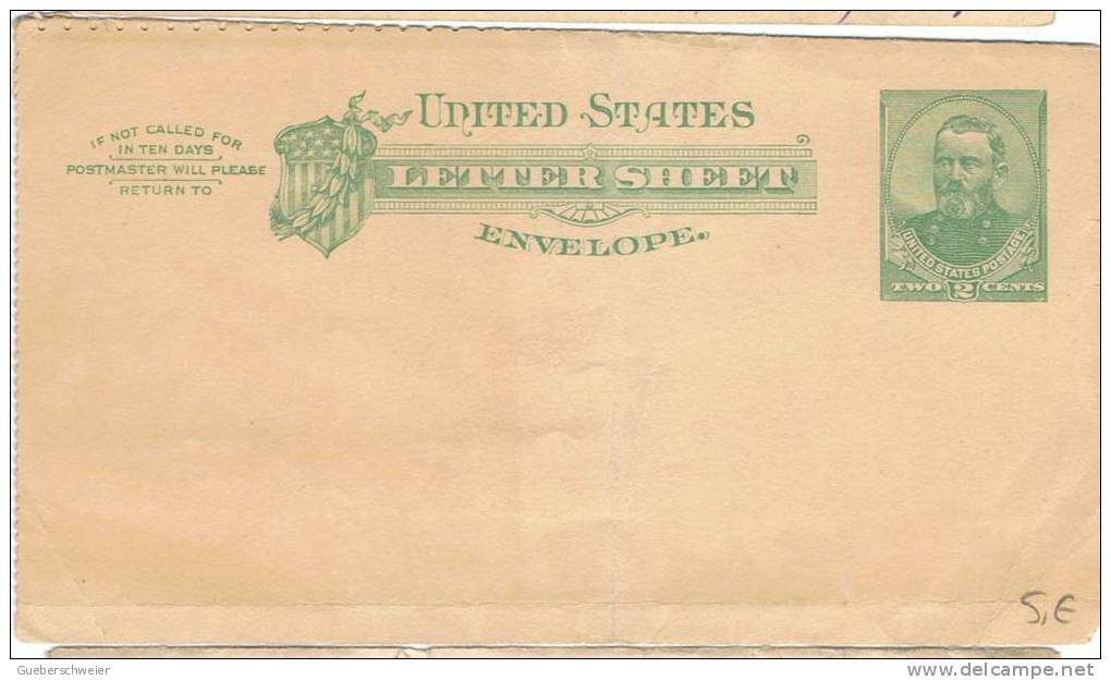 L-US62 - ETATS-UNIS Bel Entier Postal Enveloppe - ...-1900