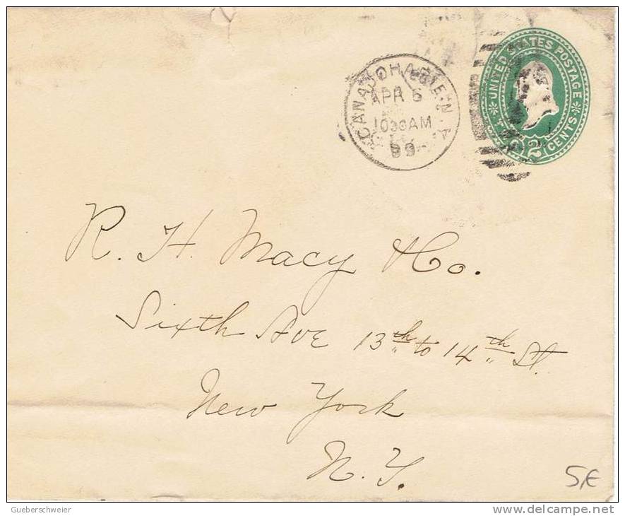 L-US63 - ETATS-UNIS Bel Entier Postal Enveloppe De 1899 - ...-1900