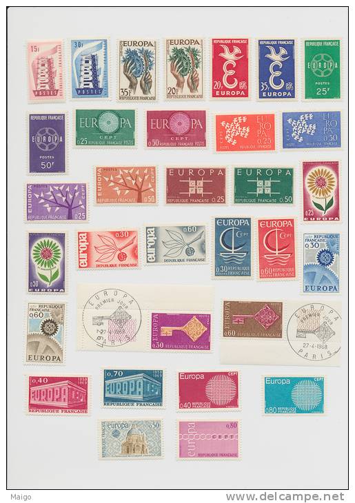 EUROPA 1956 à 1992 FRANCE - Sammlungen
