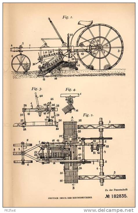 Original Patentschrift - F. Dorenkamp In Gillrath B. Geilenkirchen , 1905 , Kartoffel - Erntemaschine , Landwirtschaft ! - Tracteurs