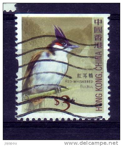 Série Oiseau. Red Whiskered  Bulbul - Dentelé 3 Côtés - Used Stamps