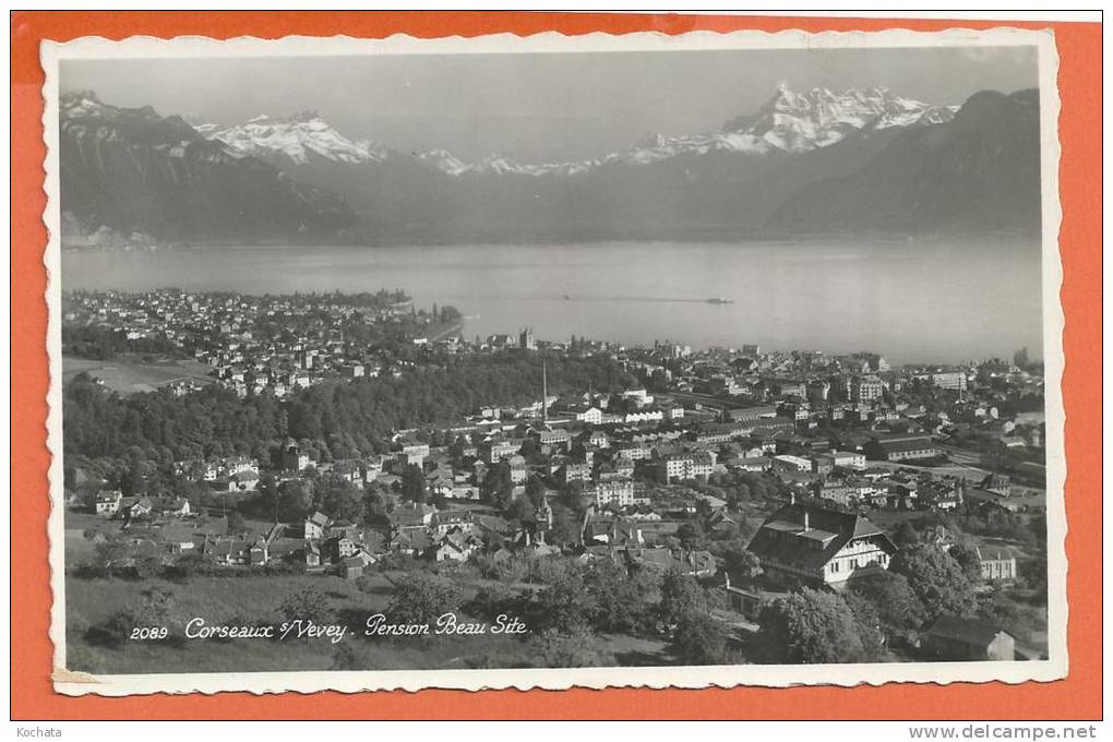 Q398, Corseaux Sur Vevey, 2089, Pension Beau Site, Circulée 1943 - Corseaux