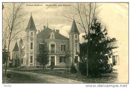 N°26975 -cpa Escalans Près Gabarret -château De Buros- - Autres & Non Classés