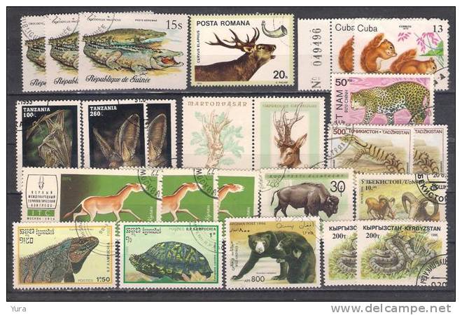 Lot 112  Mammals    3 Scans 80 Differents  MNH, Used - Otros & Sin Clasificación