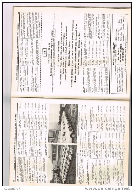 Bulletin Officiel Annonces Administration Domaines-N°554-Vaudry(calvados)-Tracteur Et Autocar Renault- 2cv Et 4L - Suite - Bricolage / Technique