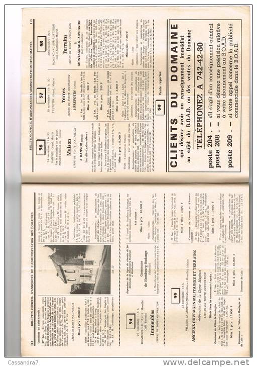 Bulletin Officiel Annonces Administration Domaines-N°554-Vaudry(calvados)-Tracteur et autocar Renault- 2cv et 4L - suite