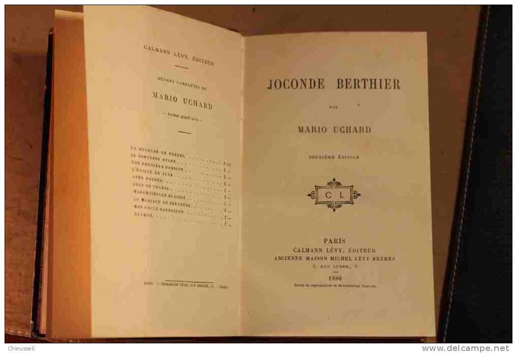 Joconde Berthier Par Mario Uchard  -  2 Eme édition - 1801-1900