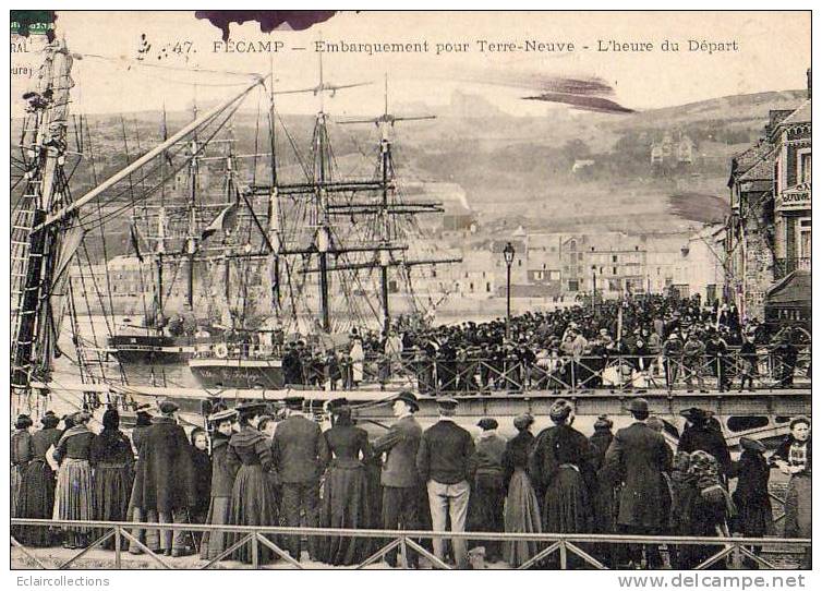 Thème Métier    Pêche A La Morue  Fécamp   Départ Pour Terre-Neuve - Pêche