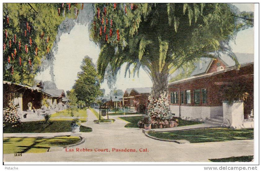 Pasadena California - Las Robles Court - Trees - Houses - Vintage 1913 - VG Cond. - Mailed To Danville P.Q. - 2 Scans - Other & Unclassified