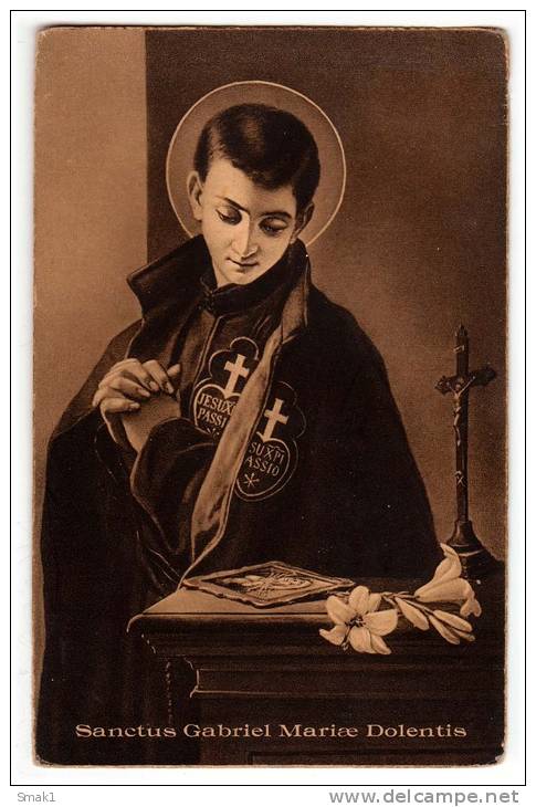 CHRISTIANITY SAINTS ST. GABRIEL MARIAE DOLENTIS NB Nr. 5029 OLD POSTCARD - Saints