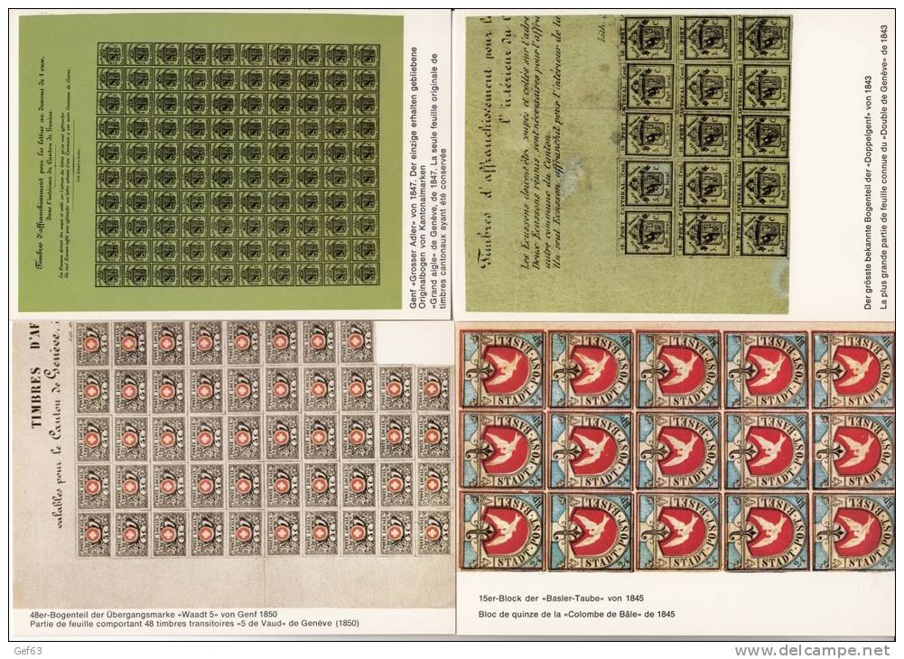 12 Postkarten - Altschweiz - Wertzeichensammlug PTT ° 12 CP - Suisse Classique - Collection De Timbres-poste PTT - Timbres (représentations)