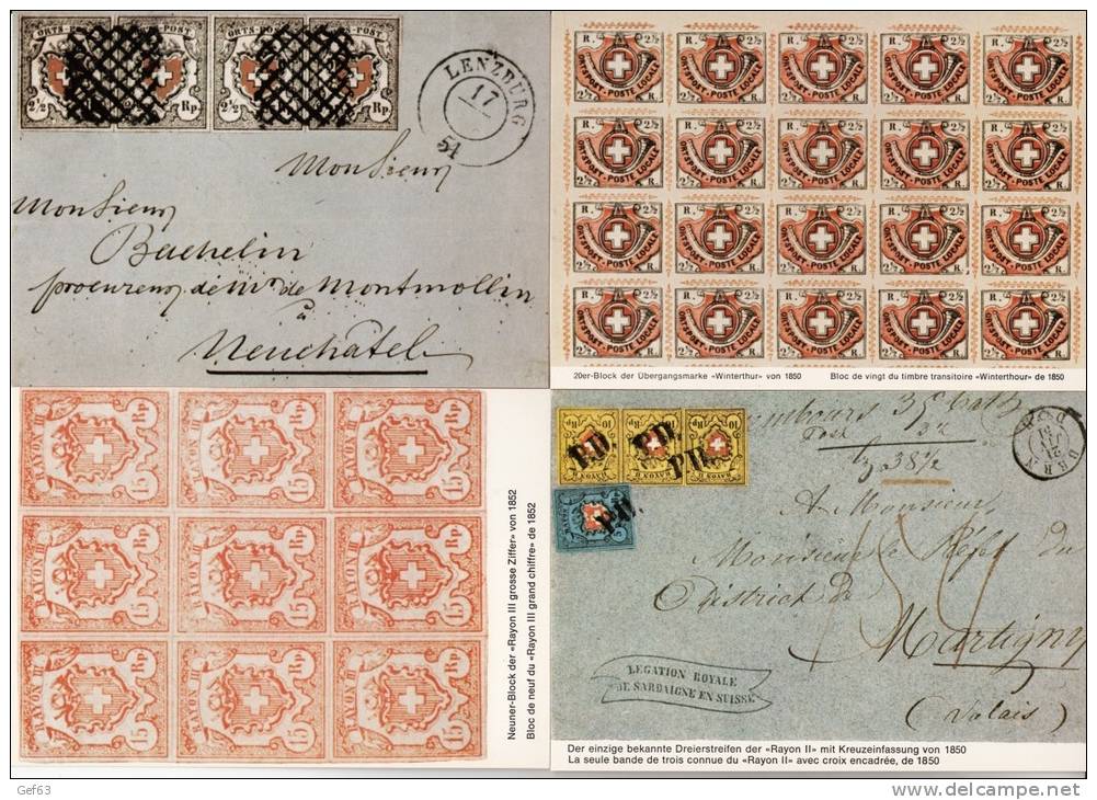 12 Postkarten - Altschweiz - Wertzeichensammlug PTT ° 12 CP - Suisse Classique - Collection De Timbres-poste PTT - Timbres (représentations)