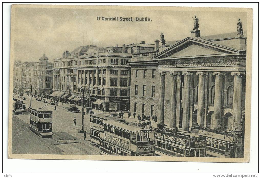 O ' Connel Street , Plan Animé Tramway Gros Plan, Publicité - Dublin