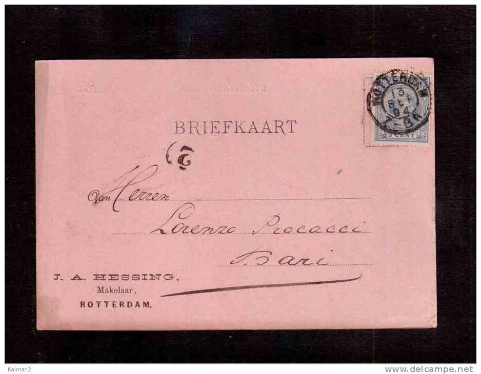 TEM8163  -  OLANDA  STORIA POSTALE  -  INTERO AFFRANCATO CON IL NR. 35  (CAT.UNIFICATO) -  13.9.1894 - Brieven En Documenten