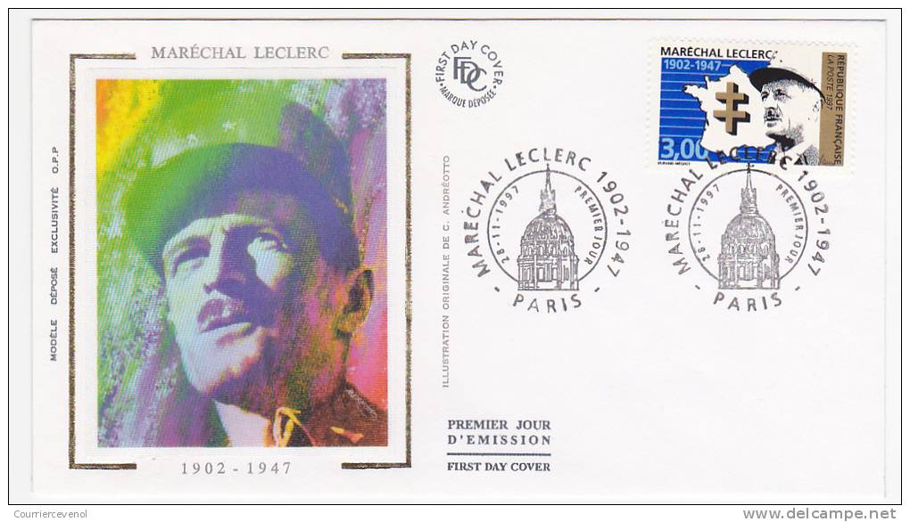 FDC - Maréchal Leclerc - 1997 - Premier Jour Paris - 1990-1999