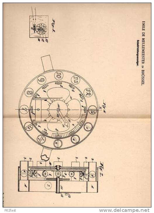 Original Patentschrift - Emile De Meulemeester In Brüssel , 1901 , Schallrichtungsanzeiger , Schall , Schiff !!! - Documentos Históricos