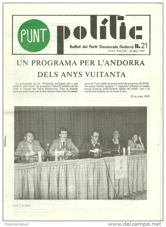 ANDORRA- PUNT POLITIC BULLETÍ DEL PARTIT DEMÒCRATA ANDORRA. - Historical Documents