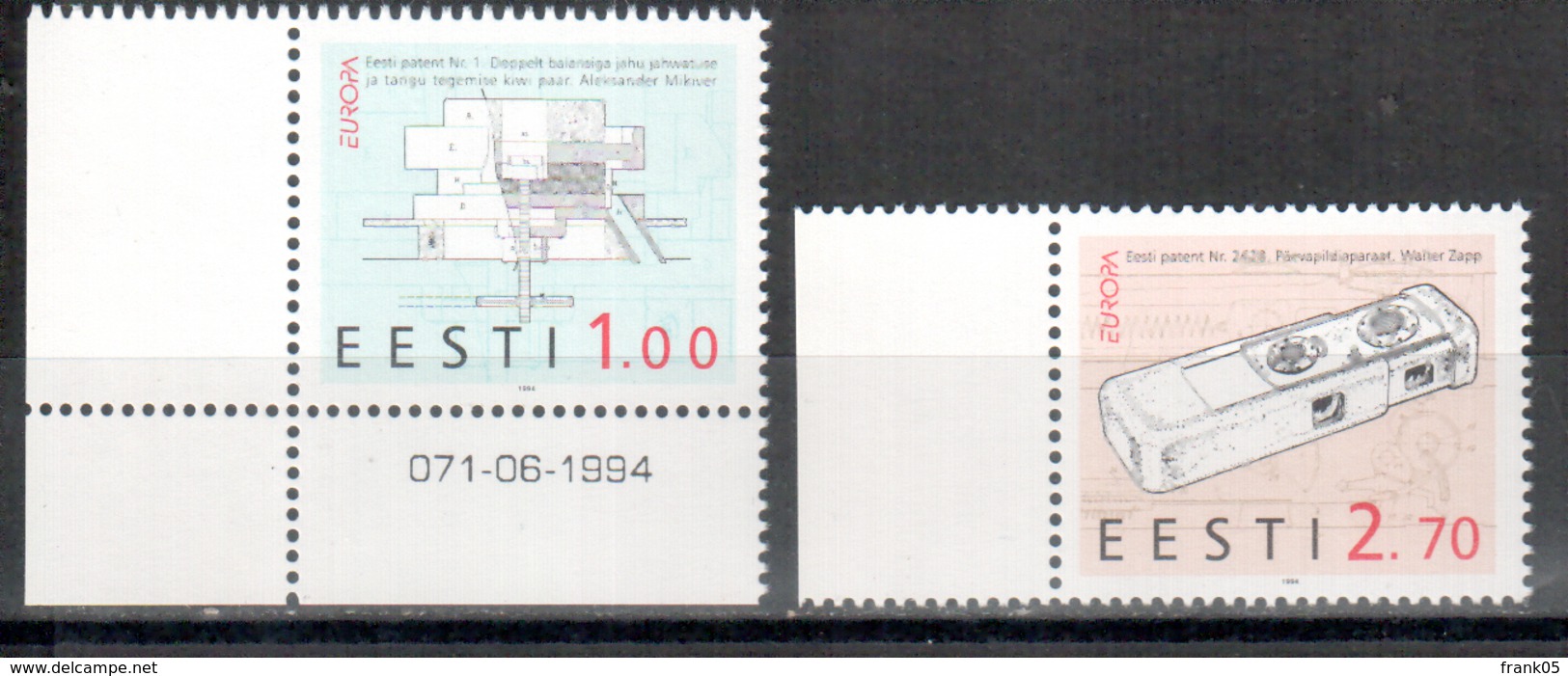 Estland / Estonia / Estonie 1994 Satz/set EUROPA ** - 1994