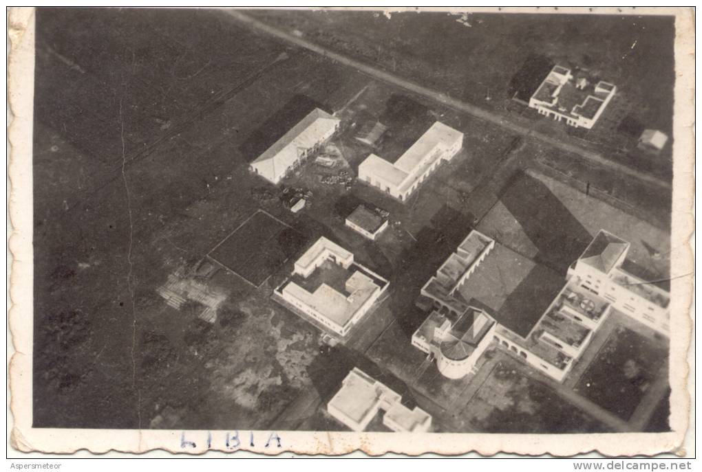 LIBIA AÑO 1941 OCUPACION ITALIANA VISTA AEREA FOTO ORIGINAL - Libia