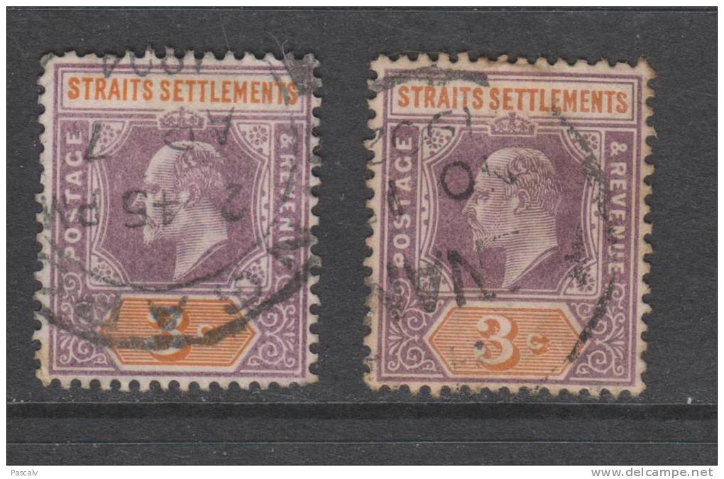 Yvert 80 Oblitéré En 2 Exemplaires - Straits Settlements