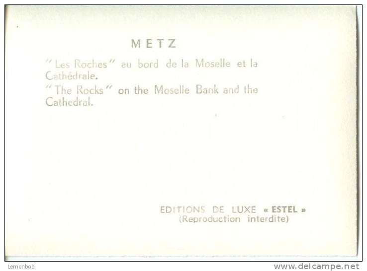 France, METZ, "The Rocks" On The Moselle Bank And The Cathedral, Mini Photo[12637] - Other & Unclassified