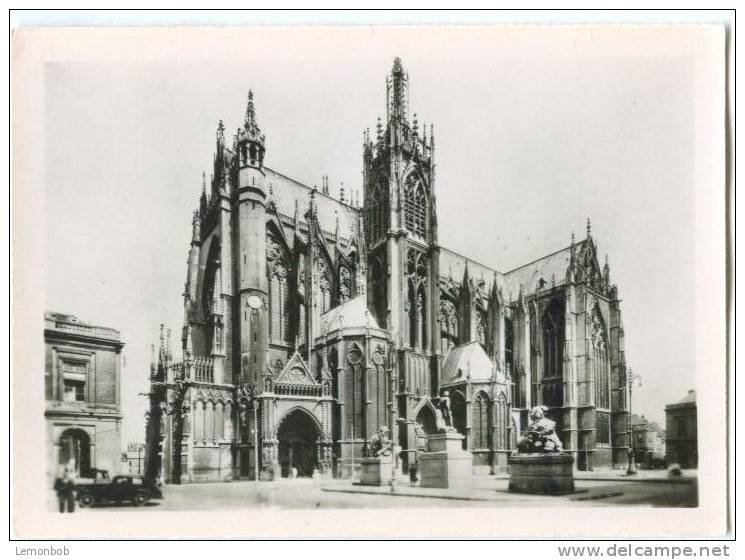 France, METZ, St-Etienne Cathedral, Front On The Arms Place, Mini Photo[12639] - Other & Unclassified