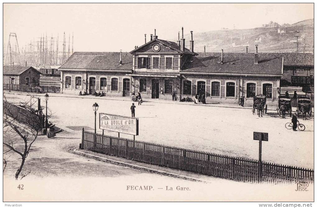 FECAMP - La Gare - Splendide Carte Très Animée - Station