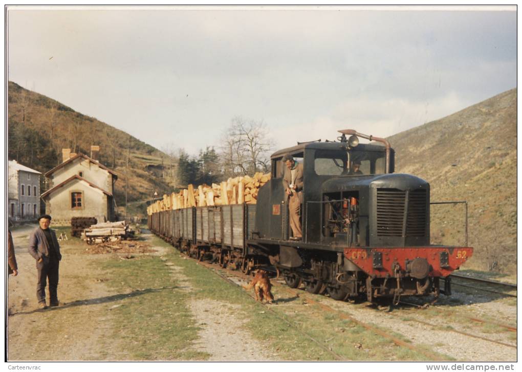 CF 26 Photo Train De Bois Au Rouve Jalcreste En 1965 - Autres & Non Classés