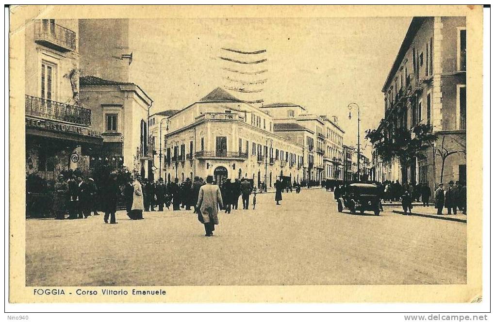 FOGGIA - CORSO VITTORIO EMANUELE -  F/P - V:1943 - ANIMATA - AUTO - Foggia