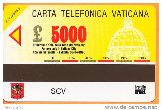 Vatican - Vat-5, Sample Card, No Serial Number, Cappella Sistina, 4/96, Mint - Vatikan