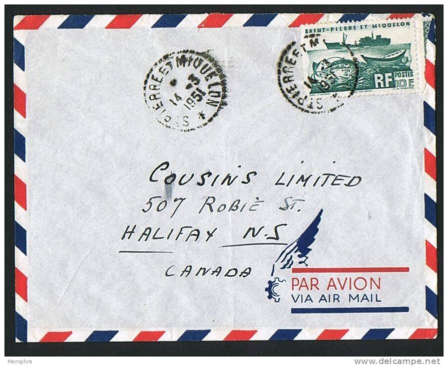 195   Lettre   Pour Le Canada  Yv 340 Seul - Lettres & Documents